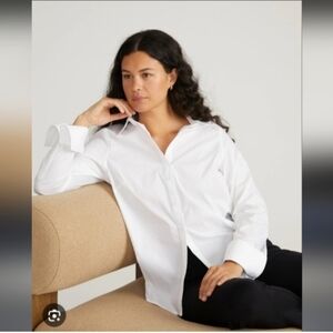 Henning x Universal Standard Madison Shirt – White – NWOT – Size XS (10–12)